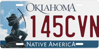 OK license plate 145CVN