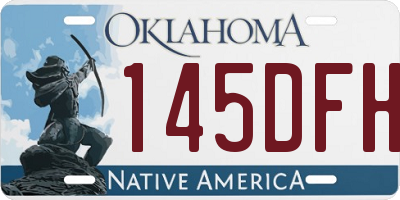 OK license plate 145DFH