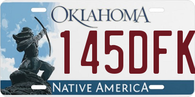 OK license plate 145DFK