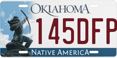OK license plate 145DFP