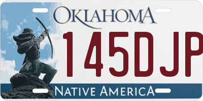 OK license plate 145DJP