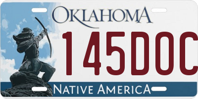 OK license plate 145DOC