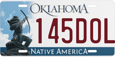 OK license plate 145DOL