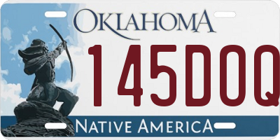 OK license plate 145DOQ
