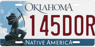 OK license plate 145DOR