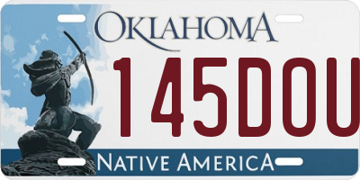 OK license plate 145DOU