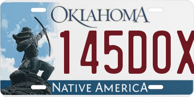 OK license plate 145DOX