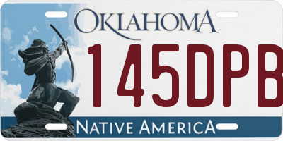 OK license plate 145DPB