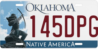 OK license plate 145DPG