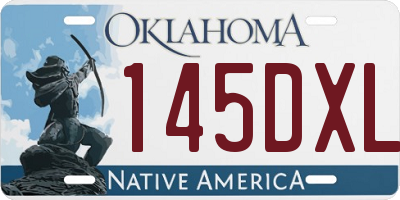 OK license plate 145DXL