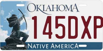OK license plate 145DXP