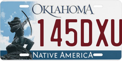 OK license plate 145DXU