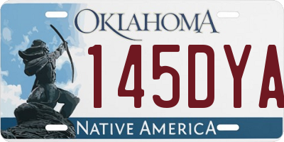 OK license plate 145DYA
