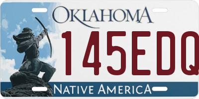 OK license plate 145EDQ