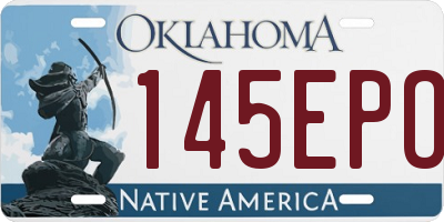 OK license plate 145EPO