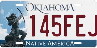 OK license plate 145FEJ