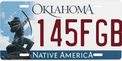 OK license plate 145FGB