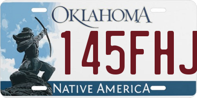 OK license plate 145FHJ