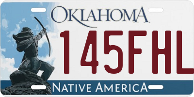 OK license plate 145FHL