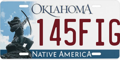 OK license plate 145FIG