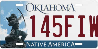 OK license plate 145FIW