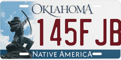OK license plate 145FJB