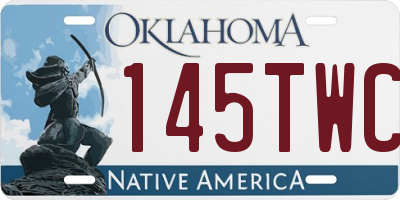 OK license plate 145TWC