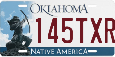 OK license plate 145TXR