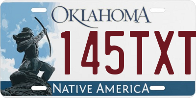 OK license plate 145TXT