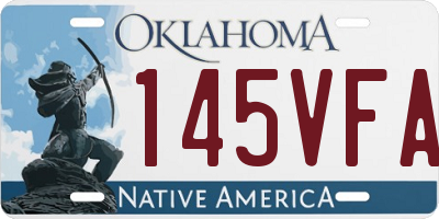 OK license plate 145VFA