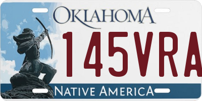OK license plate 145VRA