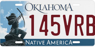 OK license plate 145VRB
