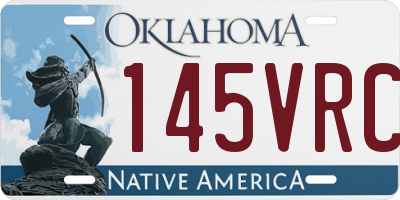 OK license plate 145VRC
