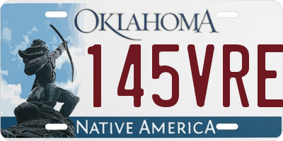 OK license plate 145VRE