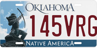 OK license plate 145VRG