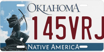 OK license plate 145VRJ