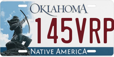 OK license plate 145VRP