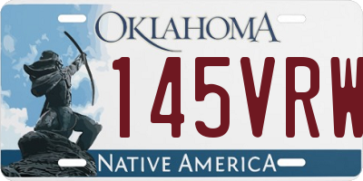 OK license plate 145VRW