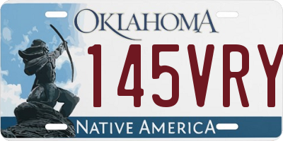 OK license plate 145VRY
