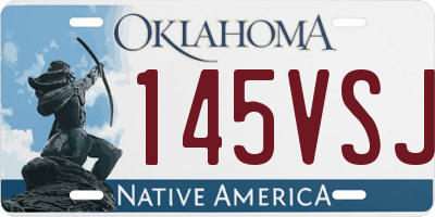 OK license plate 145VSJ