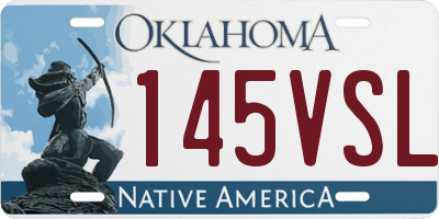 OK license plate 145VSL