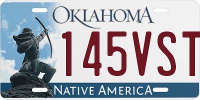 OK license plate 145VST