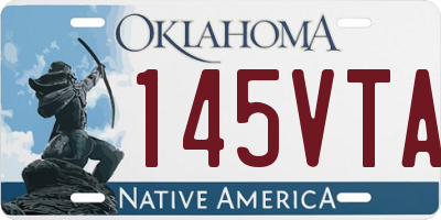 OK license plate 145VTA