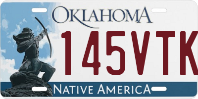 OK license plate 145VTK