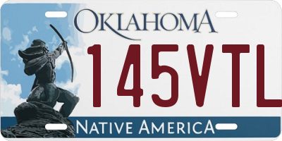 OK license plate 145VTL