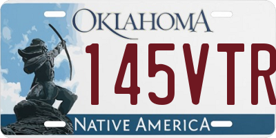 OK license plate 145VTR