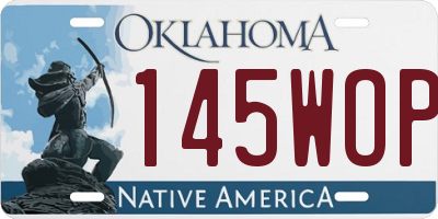 OK license plate 145WOP