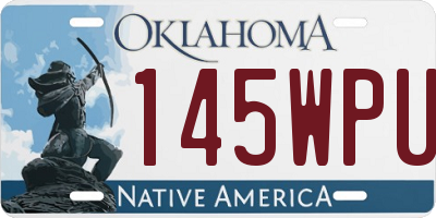OK license plate 145WPU