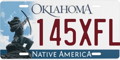 OK license plate 145XFL