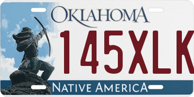 OK license plate 145XLK
